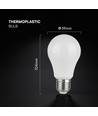 E27 9W LED pære - A60, 806lm, erstatter 60W