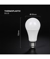 E27 11W LED pære - A60, erstatter 75W, plastkabinett
