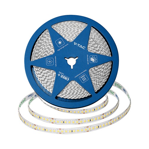 5m 12W/m LED strip, 168 LEDs/m - 24V, IP20, 140lm/W, 4000K, SMD2835