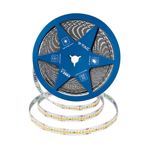 5m 18W/m LED strip, 238 LED pr. meter - 24V, 135lm/W, IP20, 4000K, SMD2835