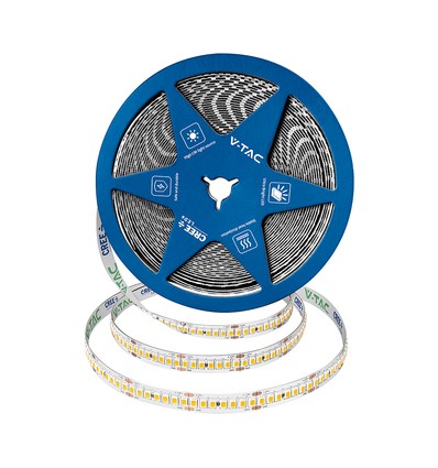 5m 18W/m LED strip, 238 LED/m - 24V, 135lm/W, IP20, kald hvit