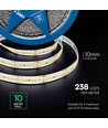 5m 18W/m LED strip, 238 LED/m - 24V, 135lm/W, IP20, kald hvit