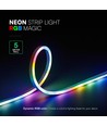 5m RGBIC Neon Flex LED-sett - 5V USB, Bluetooth-app, fjernkontroll
