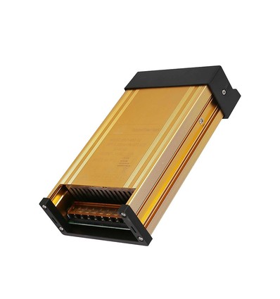 150W / 12V DC strømforsyning - 12.5A, IP45 regntett, metall, slim design