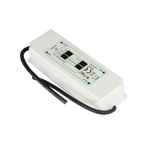 75W / 12V DC strømforsyning - 6A, IP67 vanntett, Slim design