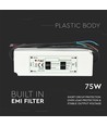 75W / 12V DC strømforsyning - 6A, IP67 vanntett, Slim design
