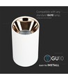VT-882 lampe GU10 - rund, hvit, roségull