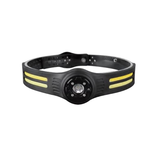 3W+5W oppladbar LED hodelykt - 470lm, 230° vidvinkel, IP44, inkl. batteri