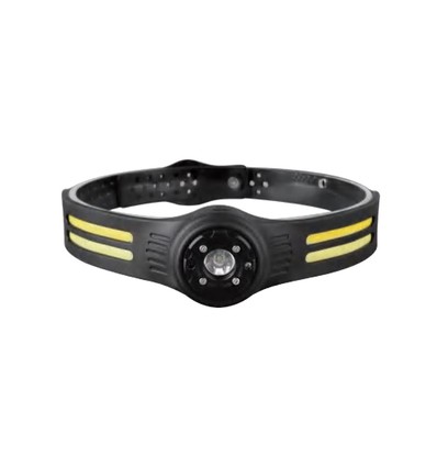3W+5W oppladbar LED hodelykt - 470lm, 230° vidvinkel, IP44, inkl. batteri