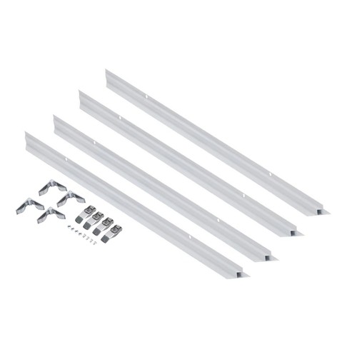 Innbyggingsramme 60x60 paneler - Hvit, aluminium