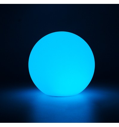 Ø15 cm RGB LED ball - Oppladbar, med fjernkontroll, IP66
