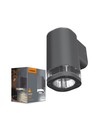 GU10 vegglampe - IP54 utendørs, grå, aluminium, uten lyskilde