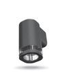 GU10 vegglampe - IP54 utendørs, grå, aluminium, uten lyskilde