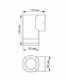 GU10 vegglampe - IP54 utendørs, grå, aluminium, uten lyskilde