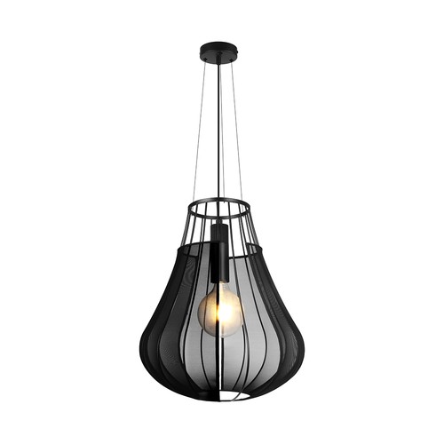 E27 Designer pendel, Ø42cm - Matt sort, dekorativ taklampe, uten lyskilde
