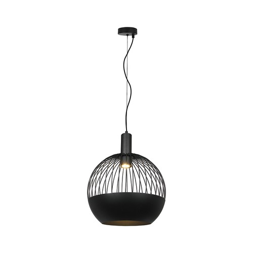 GU10 Designer pendellampe - Matt sort, Metal serie, Ø40 cm