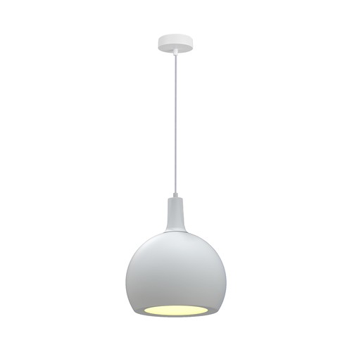 E27 Designer pendellampe, Ø28cm - Keramikk og metall, hvit, uten lyskilde