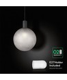 E27 Designer pendeloppheng - D100*H25mm, matt sort, uten lyskilde