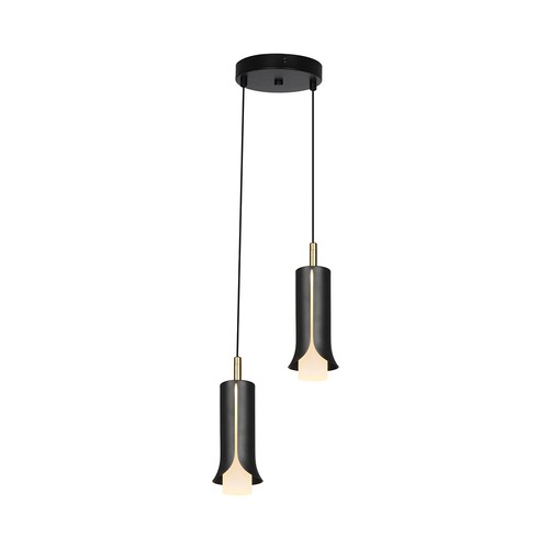 2x5W LED designer pendellampe - Ø15cm, 3000K, Sandy Black