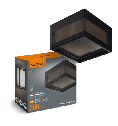 Bhd02 LED-armatur 9W - vegg- og takmontert, 2400 3200 nøytral hvit svart