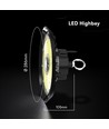 150W LED high bay, 135-160lm/W - IP65, 90 grader, CREE Chip, 6 års garanti