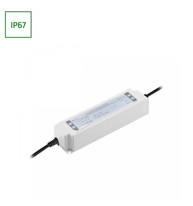 60W / 24V DC strømforsyning - 2.5A, IP67 vanntett, innendørs/utendørs