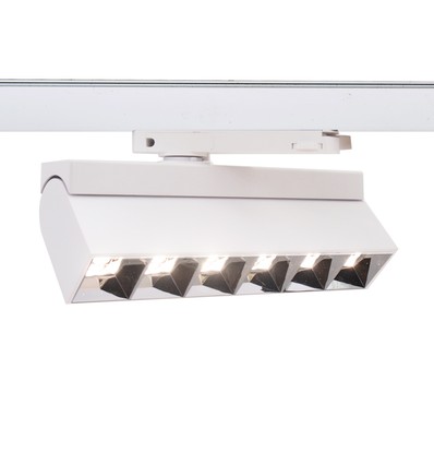 36W 3-faset RA92 LED-skinnebelysning - 23,5 cm, hvit, justerbar