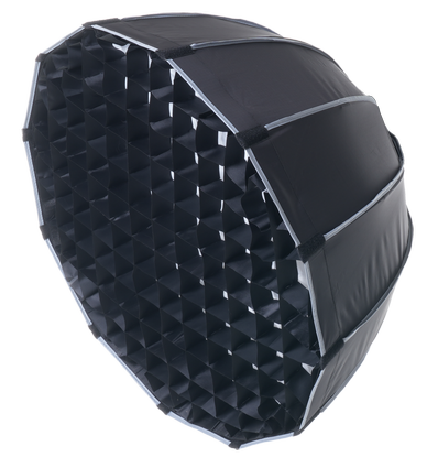 Softbox med raster, Ø65cm - For 200W/300W flomlys, sort