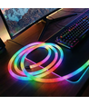 5m RGBIC Neon flex slange - USB, Vevd tau, Bluetooth App, fjernkontroll, Komplett sett