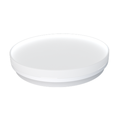 24/18/13W LED CCT taklampe - Ø28cm, Høyde: 5cm, IP54, hvit kant, inkl. lyskilde