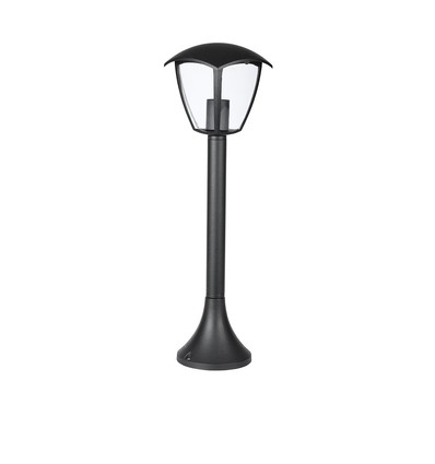 E27 hagelampe, 60cm - Sort, IP44, aluminium, til hage og stier, uten lyskilde