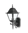 E27 vegglampe, matt sort - Aluminium og glass, 245x445x185mm, uten lyskilde