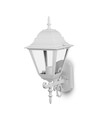 E27 vegglampe Large - Matt hvit, aluminium og glass, 44,5cm høy, uten lyskilde