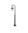 E27 hagelampe på stolpe - Sort, IP44 utendørs, aluminium, høyde: 136,5 cm, uten lyskilde