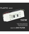 150W / 12V DC strømforsyning - 12.5A, IP67 vanntett, plast, 5 års garanti