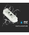 150W / 12V DC strømforsyning - 12.5A, IP67 vanntett, plast, 5 års garanti