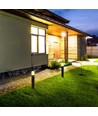 50cm GU10 hagelampe/pullert - IP54 utendørs, rund, sort, aluminium, uten lyskilde