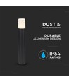 50cm GU10 hagelampe/pullert - IP54 utendørs, rund, sort, aluminium, uten lyskilde