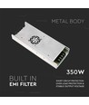 350W / 24V DC strømforsyning til LED - 15A, IP20, Slim design, metallkabinett