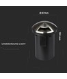 Ø8,7cm MR16 nedgravingsspot, 12V - IP67, rustfritt stål, 1 vindu, uten lyskilde