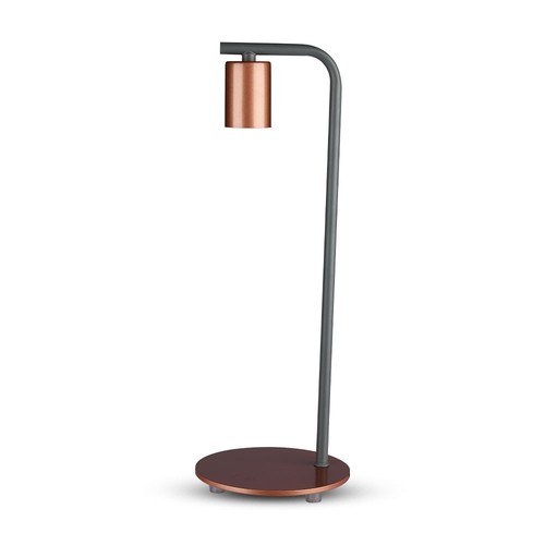 Designer bordlampe E27 - med bryter, rød bronse