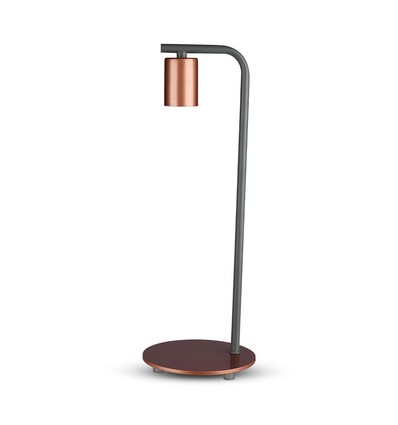 Designer bordlampe E27 - med bryter, rød bronse