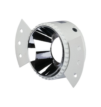 Vt-889 GU10 - rund lampe med hvit ramme og krom reflektor