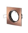 GU10 Bronse Downlight - Firkantet, hull: Ø7,4 cm, mål: 8,2 x 8,2 cm