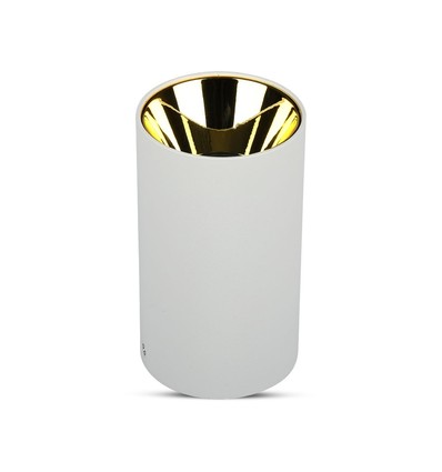 Vt-882 lampe GU10 - Rund hvit/gull