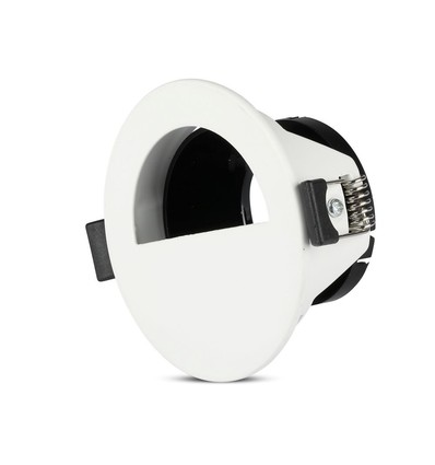 GU10 halvrundt armatur - Hvit/sort, aluminium, IP20 innendørs, uten lyskilde