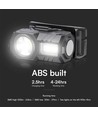 3W LED hodelykt - IP43, hvitt og RGB-lys, 8 lysfunksjoner, inkl. brakett