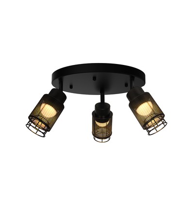 460x410x210 mm VT-89013 taklampe 3x6W LED - dekorativ, 3000K, matt svart