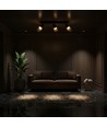 18W LED designer taklampe med 3 spots - 2160lm, 3000K, matt sort, justerbar, inkl. lyskilde