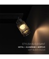 18W LED designer taklampe med 3 spots - 2160lm, 3000K, matt sort, justerbar, inkl. lyskilde